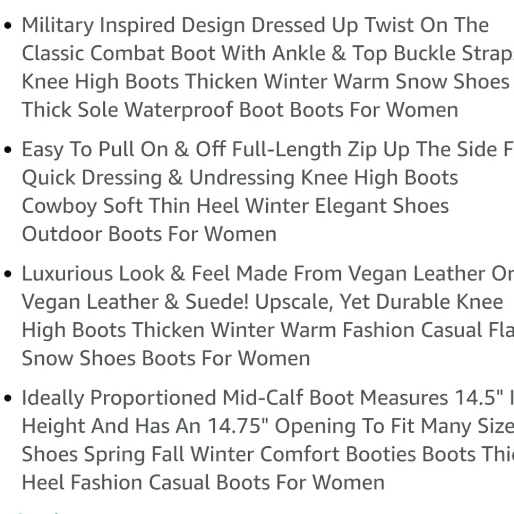 Knee High Military Style Combat Boots 6.5 - Picture 2 of 12